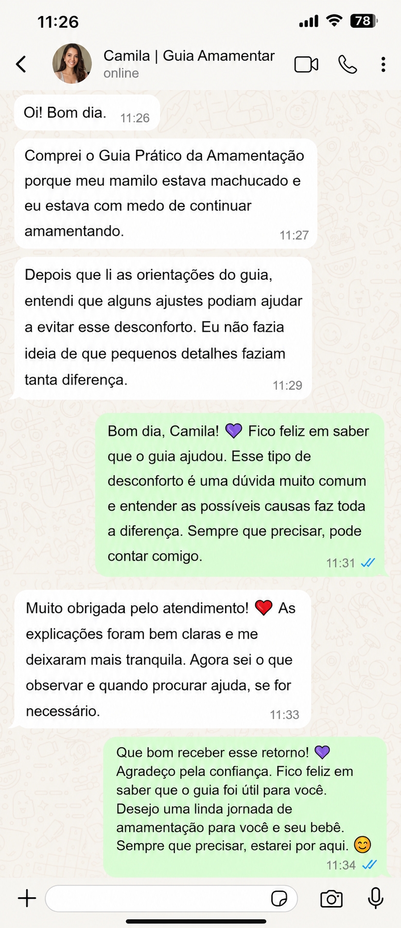 Depoimento WhatsApp 1